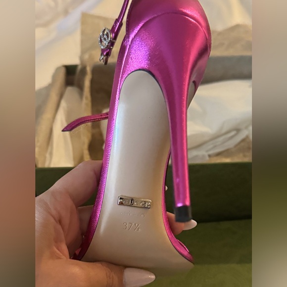Pink/Fuchsia Gucci High Heel Sandals NWT - Picture 3 of 7